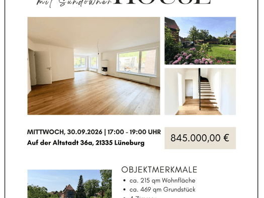 Einfamilienhaus zum Kauf 845.000 € 4 Zimmer 215,3 m² 469 m² Grundstück Altstadt Lüneburg 21335