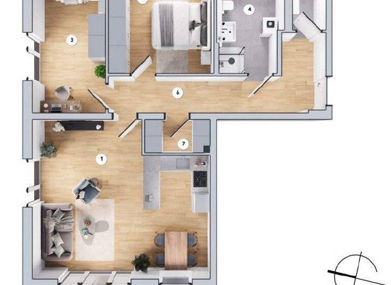 Wohnung zur Miete 1.185 € 3 Zimmer 87,9 m² frei ab 01.04.2026 Münchner Str. 9b Isen 84424