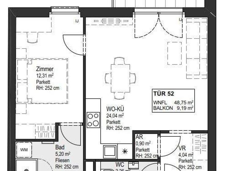 Wohnung zur Miete - Erstbezug 889 € 2 Zimmer 48,8 m² 5. Geschoss Wien 1150
