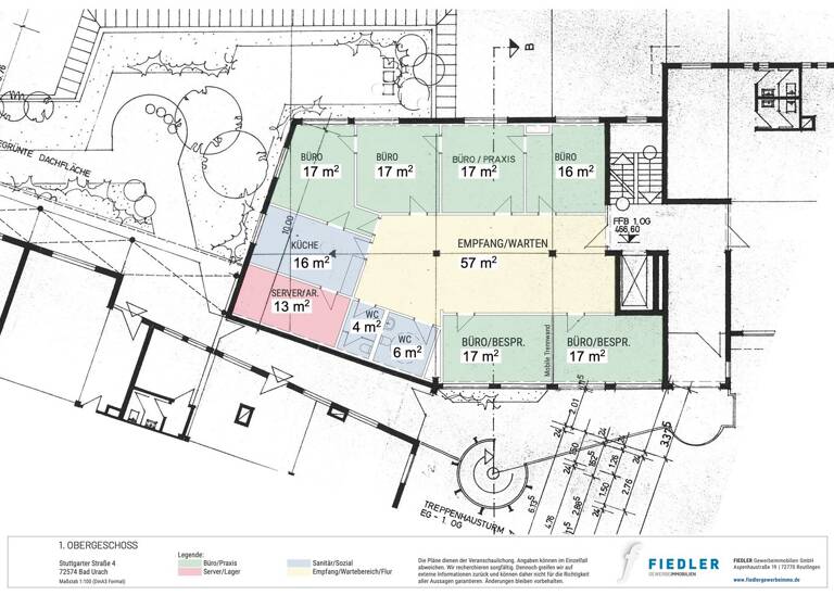 Bürofläche zur Miete provisionsfrei 197 m²<br/>Bürofläche Stuttgarter Straße 4 Bad Urach Bad Urach 72574