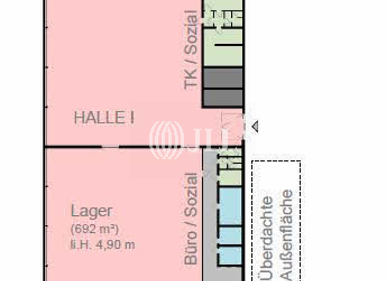 Lagerhalle zur Miete 3.433 m² Lagerfläche teilbar ab 1.100 m² Versorgungsgebiet Halle (Saale) 06126