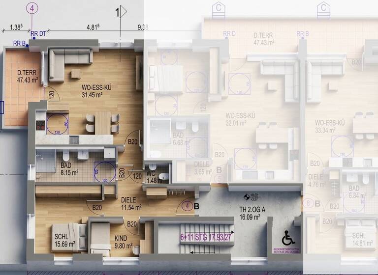 Wohnung zum Kauf provisionsfrei 505.000 € 3 Zimmer 82,4 m² 1. Geschoss Münchner Straße 43 Neuburg Neuburg an der Donau 86633
