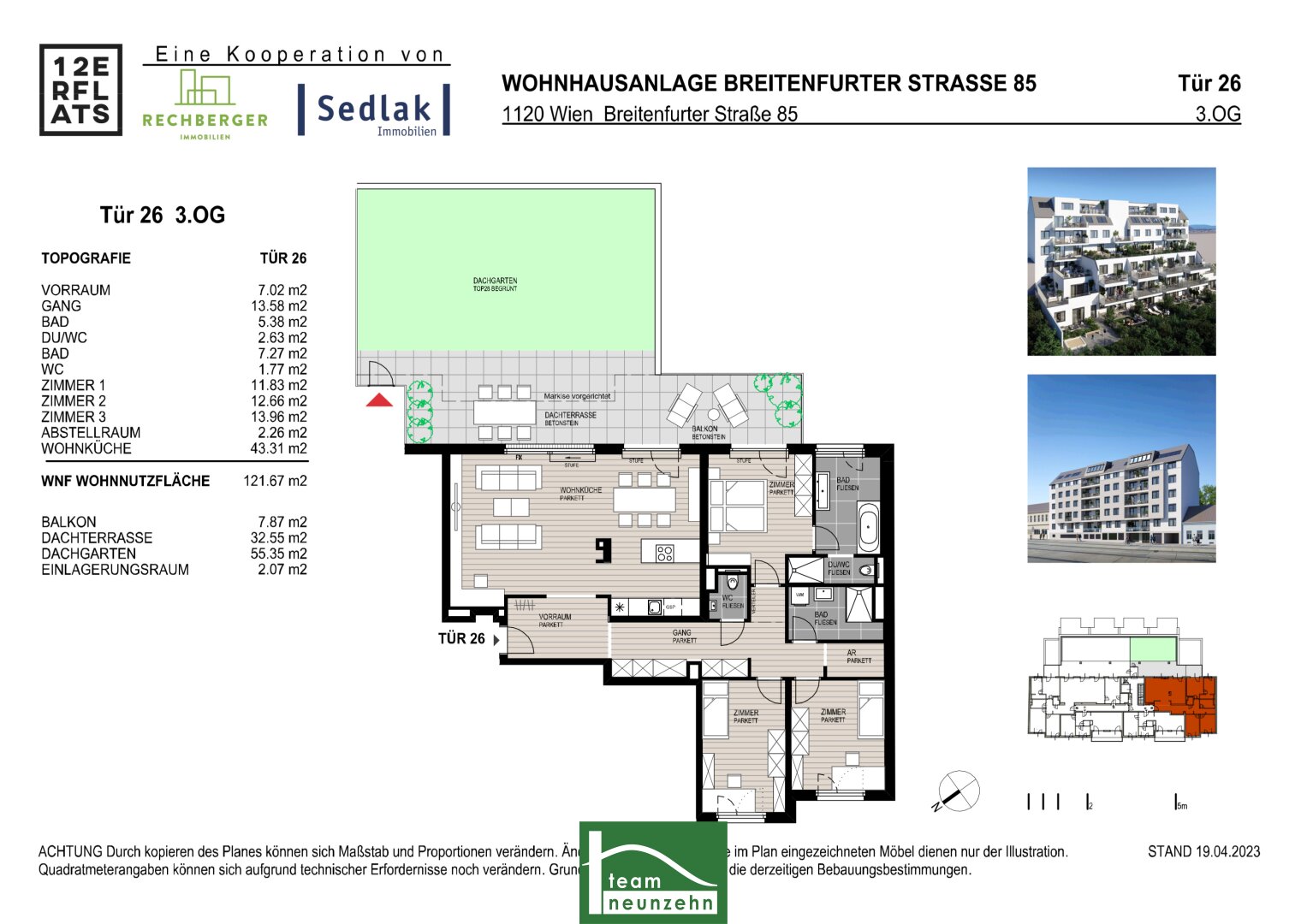 Wohnung zum Kauf provisionsfrei 825.000 € 4 Zimmer 121,1 m²<br/>Wohnfläche 3.<br/>Geschoss ab sofort<br/>Verfügbarkeit Breitenfurter Straße 85 Wien 1120