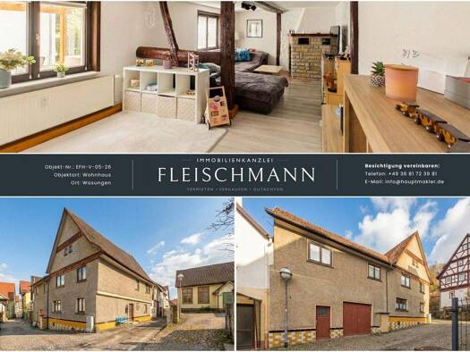 Einfamilienhaus zum Kauf provisionsfrei 8 Zimmer 190,9 m² 163 m² Grundstück Engelsgasse 6 Wasungen 98634