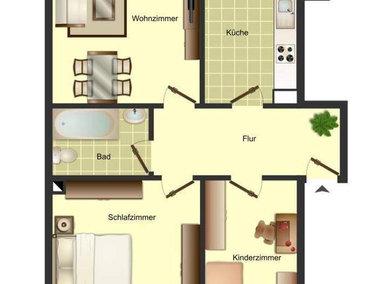 Wohnung zur Miete 433 € 3,5 Zimmer 62,5 m² 1. Geschoss Am Friedrichsberg 17 Mitte Bergkamen 59192