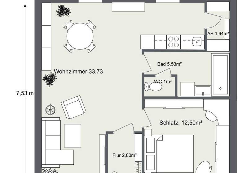 Wohnung zum Kauf - Erstbezug 159.900 € 2 Zimmer 56,6 m² 1. Geschoss Siegendorf 7011