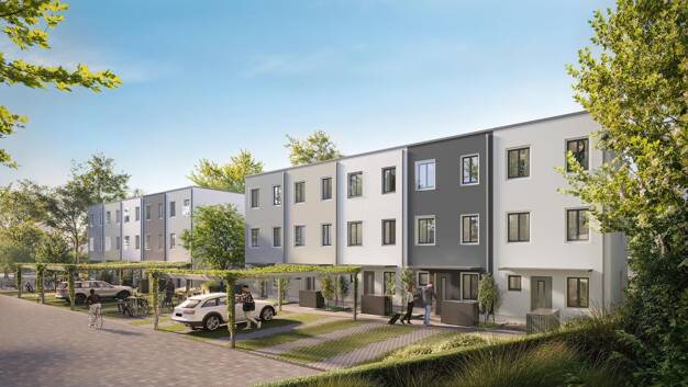 Reihenmittelhaus zum Kauf - Neubau provisionsfrei 549.900 € 5 Zimmer 124,5 m² 107,8 m² Grundstück Hohes Kreuz - Osthafen - Irl Regensburg 93055