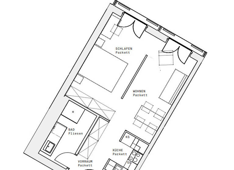 Wohnung zur Miete - Erstbezug 1.820 € 3 Zimmer 91 m² 14. Geschoss Wien 1220