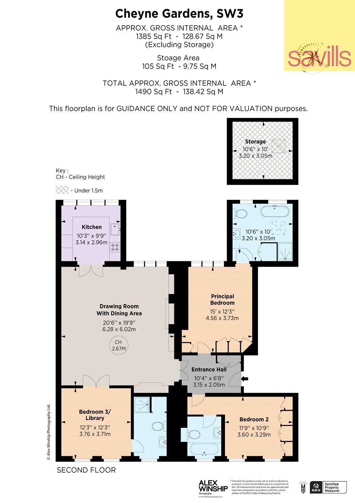 Wohnung zum Kauf provisionsfrei 3.823.625 € 4 Zimmer 138,4 m²<br/>Wohnfläche CHEYNE GARDENS 9 London SW3 5QU