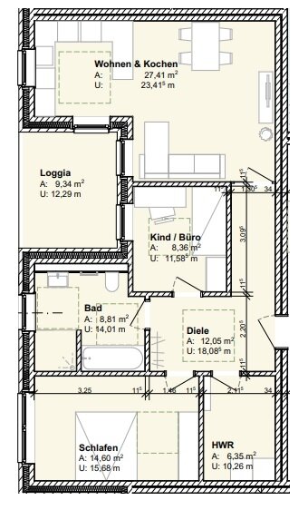 Wohnung zur Miete 890 € 3 Zimmer 82 m²<br/>Wohnfläche EG<br/>Geschoss Bockhorn Bockhorn 26345