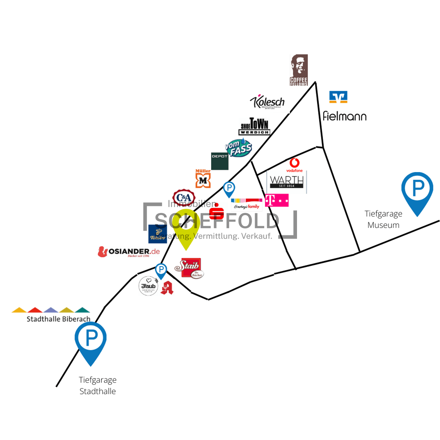 Büro-/Praxisfläche zur Miete 2.920 € 6 Zimmer 243 m²<br/>Bürofläche Kernstadt Biberach an der Riß 88400