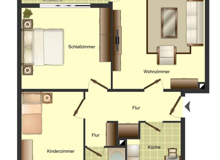 Wohnung zur Miete 691 € 3 Zimmer 74,1 m² EG frei ab 01.06.2026 Friedrich-List-Straße 5 Opladen Leverkusen 51379