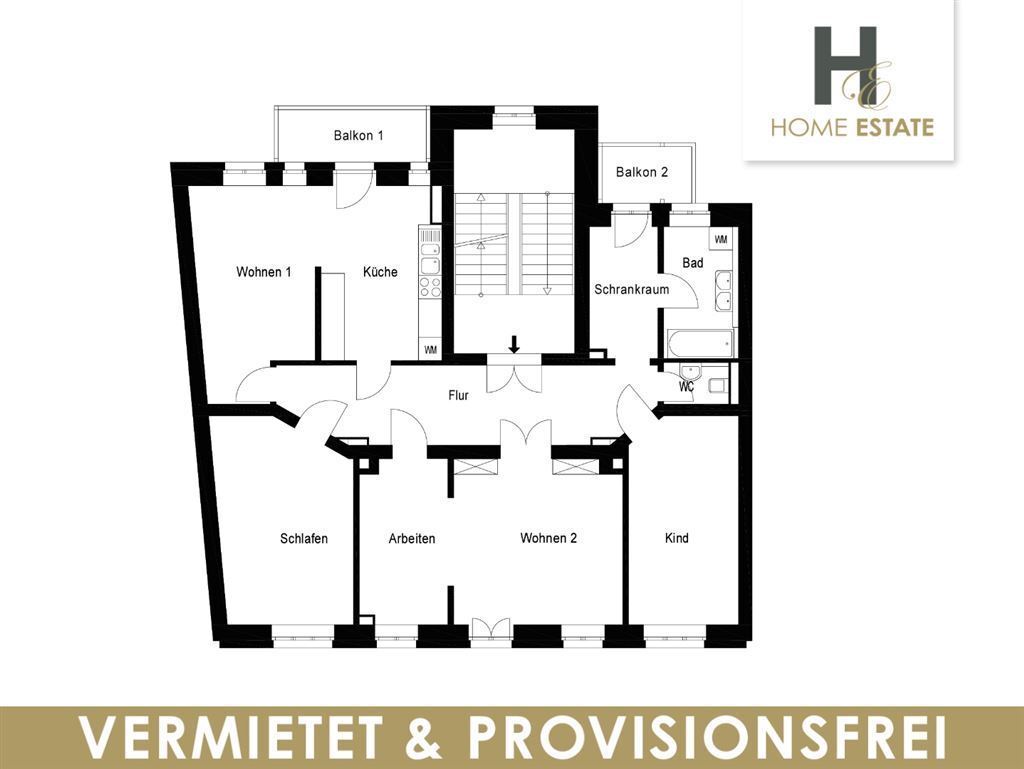 Wohnung zum Kauf provisionsfrei 450.000 € 5 Zimmer 125 m²<br/>Wohnfläche 1.<br/>Geschoss Kasseler Straße 26 Gohlis - Süd Leipzig 04155