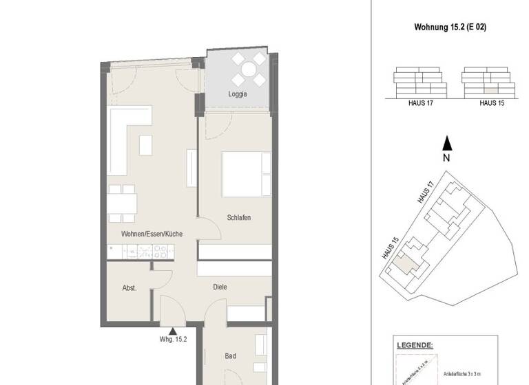 Wohnung zur Miete - Erstbezug 1.049 € 2,5 Zimmer 69,9 m² 2. Geschoss frei ab sofort Degmarner Str. 15 Oedheim 74229