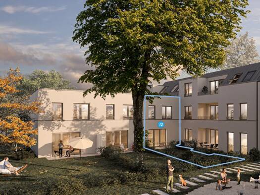 Terrassenwohnung zum Kauf - Neubau provisionsfrei 655.000 € 3 Zimmer 83,8 m² EG Jägerstraße 35 Lichterfelde Berlin 12209