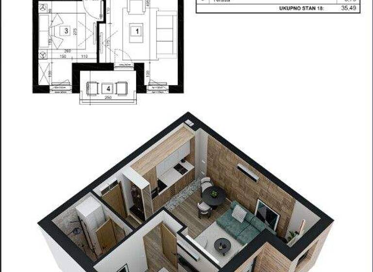 Wohnung zum Kauf provisionsfrei 134.667 € 2 Zimmer 46,7 m² 4. Geschoss Zlatibor 31315