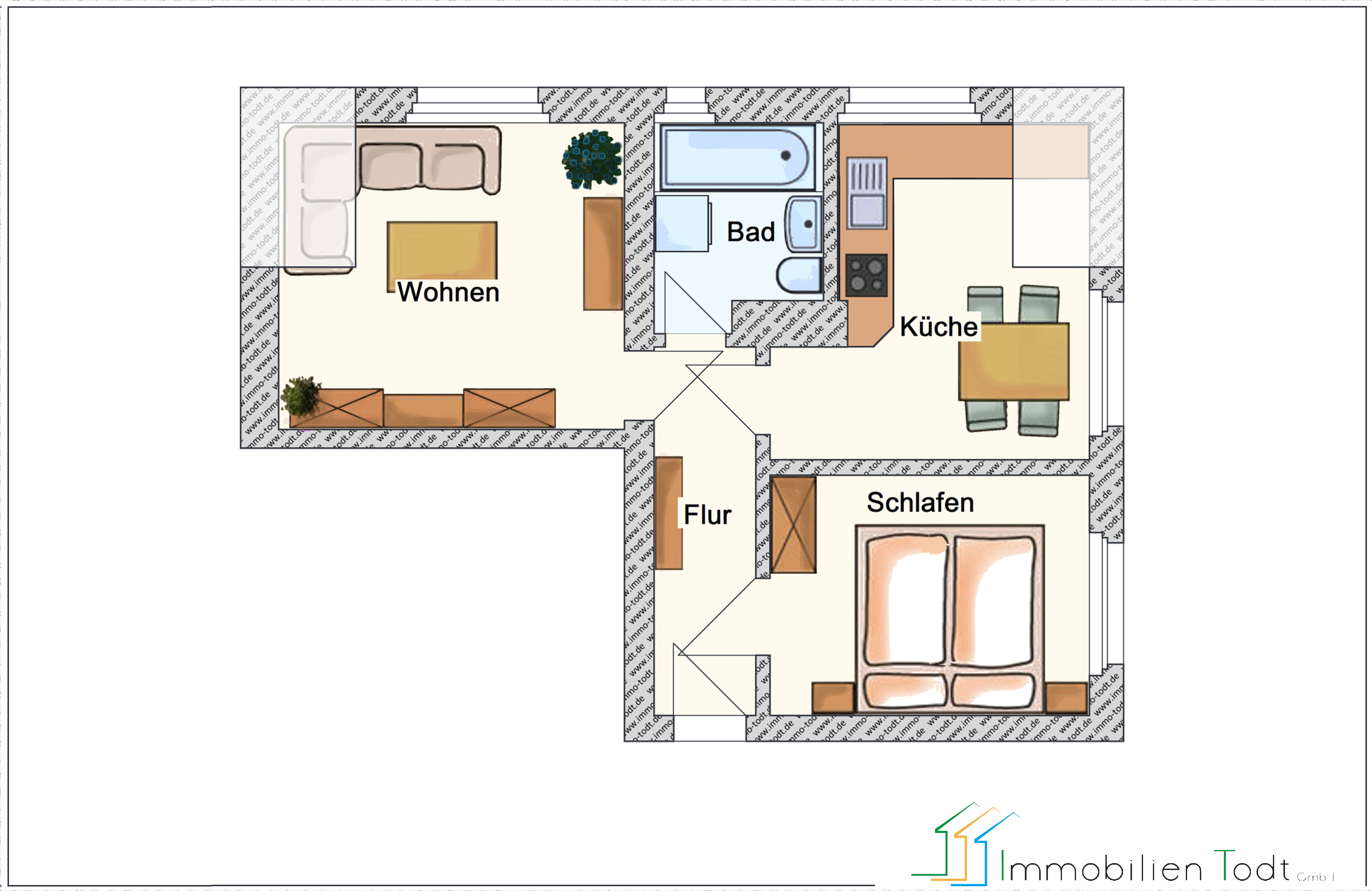 Wohnung zur Miete 330 € 2 Zimmer 47,2 m²<br/>Wohnfläche Reusaer Straße 15 Reusa / Sorga Plauen 08529