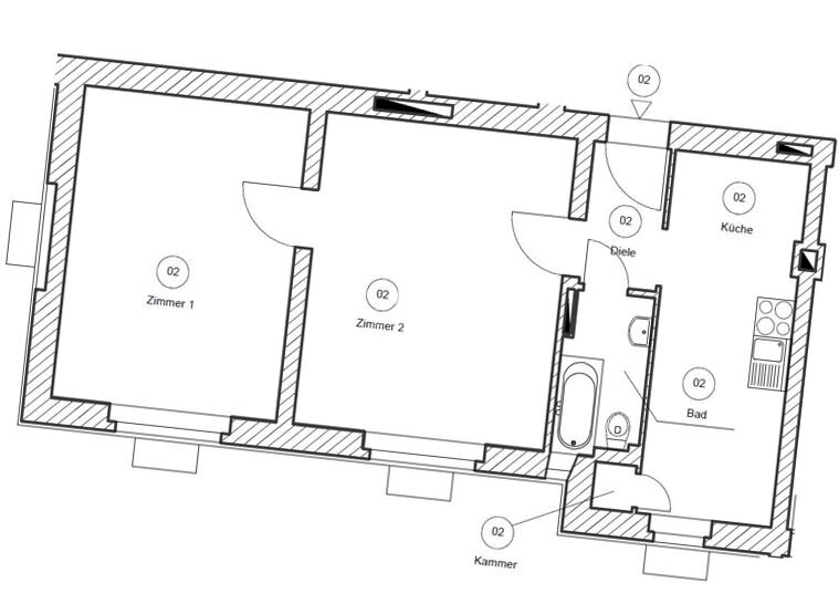 Wohnung zum Kauf provisionsfrei 345.000 € 2 Zimmer 56,4 m²<br/>Wohnfläche EG<br/>Geschoss Grillparzer Straße 5 Steglitz Berlin 12163