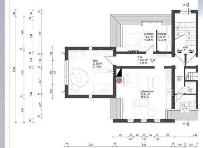 Wohnung zur Miete 1.250 € 3 Zimmer 105 m² Babenhausen 64832