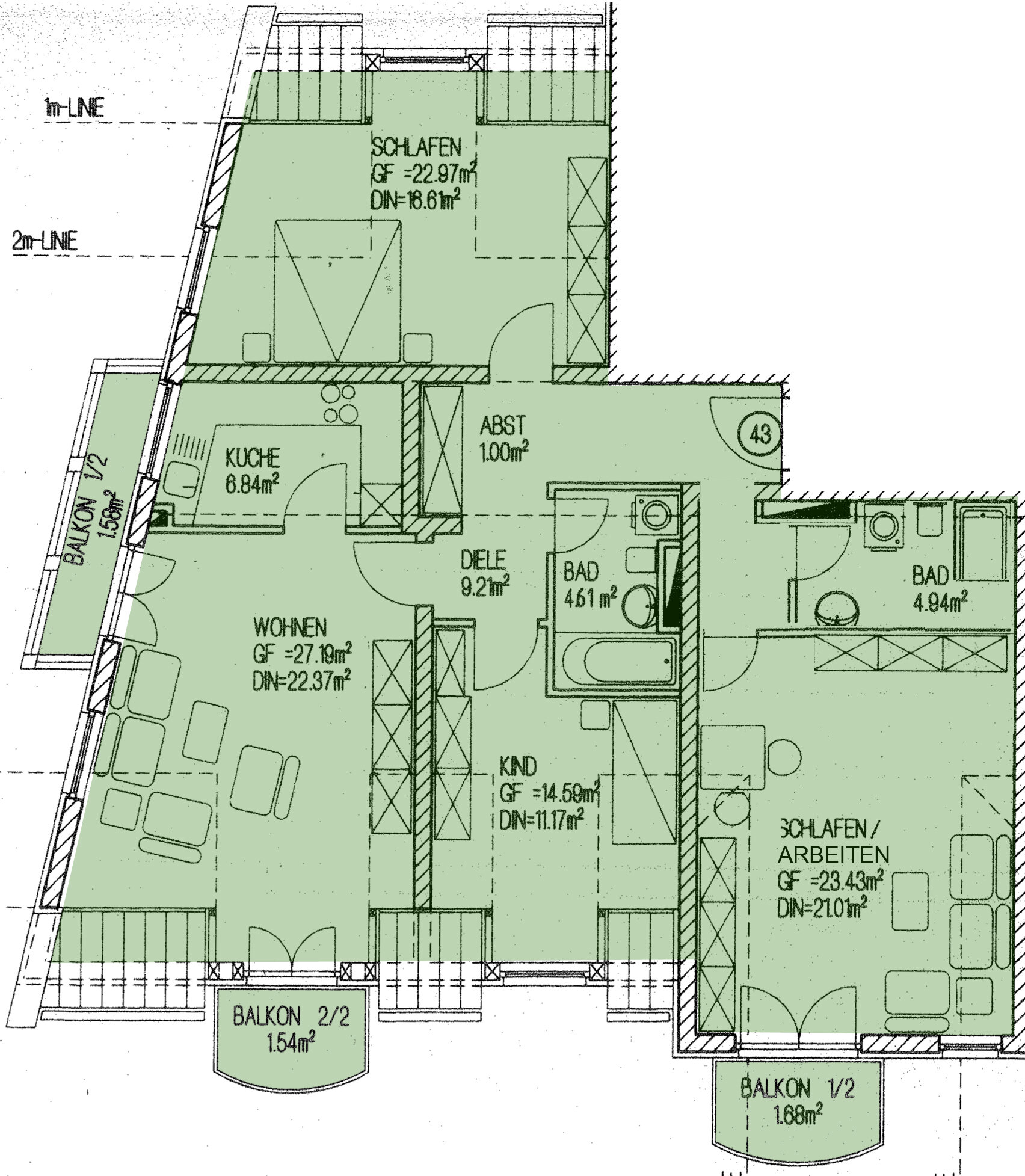 Wohnung zur Miete 580 € 4 Zimmer 111 m²<br/>Wohnfläche 2.<br/>Geschoss ab sofort<br/>Verfügbarkeit Dittersbach Frankenberg 09669