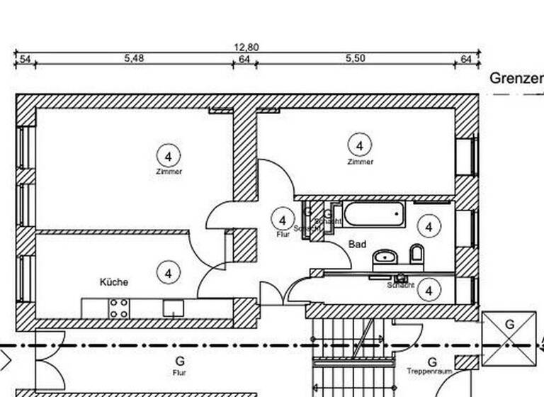 Wohnung zum Kauf provisionsfrei 375.000 € 2 Zimmer 58,5 m² EG Fidicinstr. 30 Kreuzberg Berlin 10965