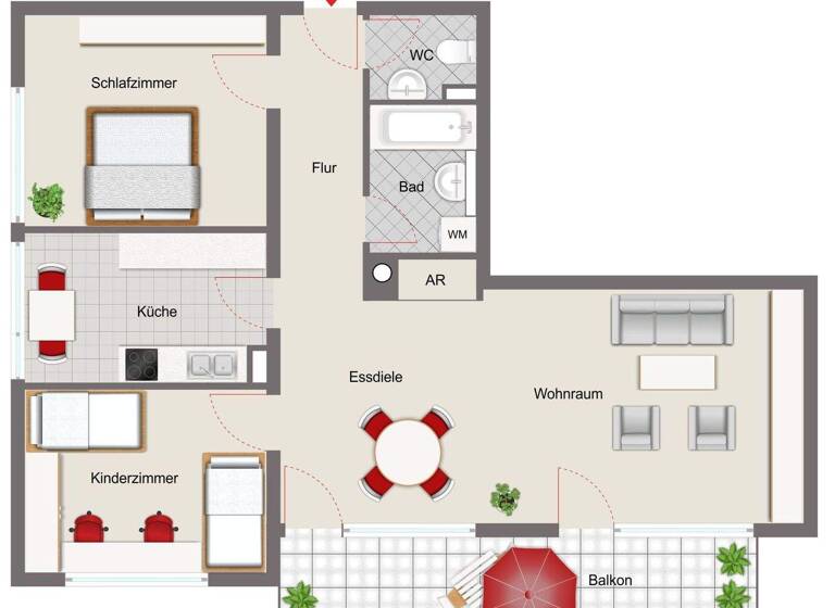 Wohnung zum Kauf 280.000 € 3 Zimmer 87 m² 3. Geschoss Straubing 94315
