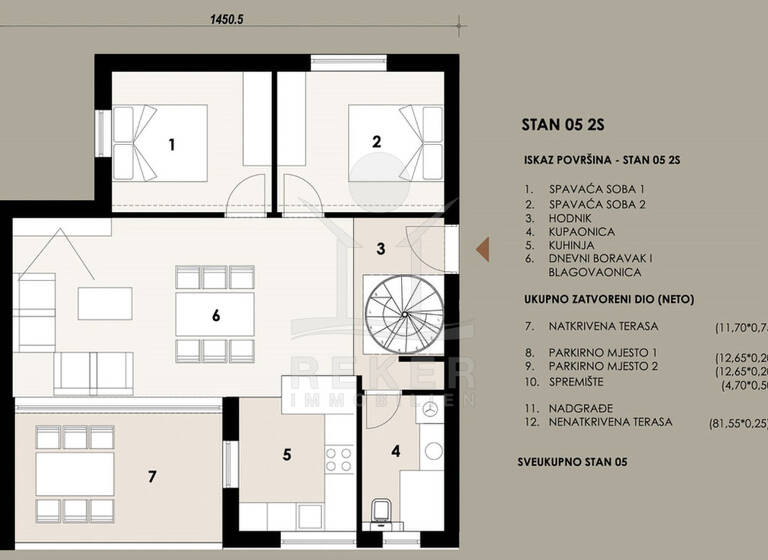 Penthouse zum Kauf - Erstbezug 413.160 € 3 Zimmer 158,7 m² 2. Geschoss Zadar 23000
