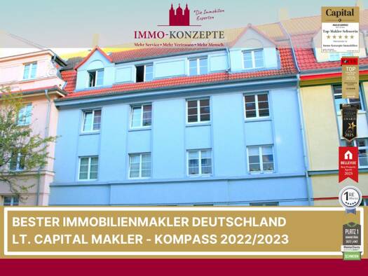 Wohnung zur Miete 450 € 2 Zimmer 48 m² 3. Geschoss Virchowstr. 4 Werdervorstadt Schwerin 19055