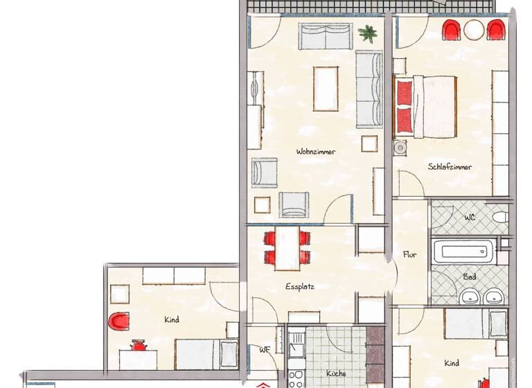 Wohnung zum Kauf 349.000 € 4 Zimmer 104 m² 3. Geschoss Innenstadt Erlangen 91052