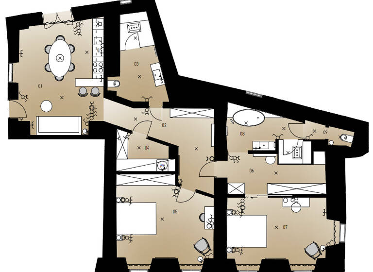 Wohnung zur Miete 2.638 € 4 Zimmer 115,4 m² 1. Geschoss Wien 1190