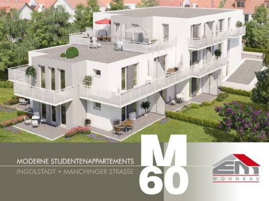 Studio zur Miete 610 € 1 Zimmer 22 m² 1. Geschoss frei ab sofort Manchinger Straße 60 Ingolstadt 85053