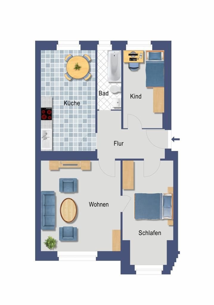 Wohnung zum Kauf provisionsfrei 245.000 € 2 Zimmer 73,3 m²<br/>Wohnfläche EG<br/>Geschoss Edinburger Straße 67 Wedding Berlin 13349