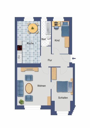 Wohnung zum Kauf provisionsfrei 245.000 € 2 Zimmer 73,3 m² EG Edinburger Straße 67 Wedding Berlin 13349