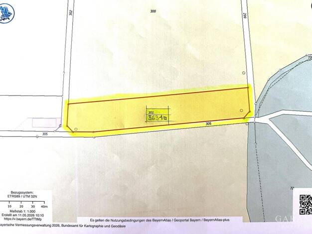 Land-/Forstwirtschaft zum Kauf 21.786 € 3.631 m² Grundstück Allmannshofen 86695