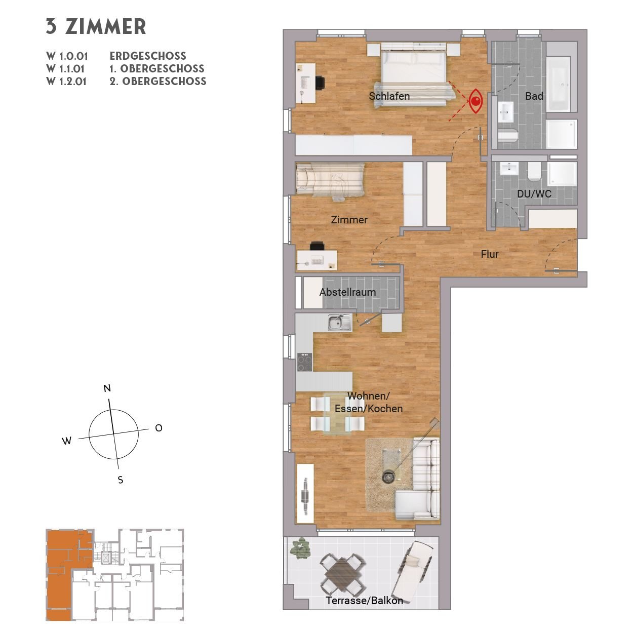 Terrassenwohnung zum Kauf provisionsfrei 449.900 € 3 Zimmer 95,6 m²<br/>Wohnfläche EG<br/>Geschoss Adolf-Reichwein-Straße 25 Niederrodenbach Rodenbach 63517