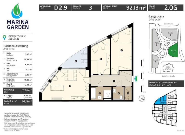 Wohnung zur Miete - Erstbezug 1.474 € 3 Zimmer 92,1 m² 2. Geschoss frei ab 01.03.2026 Leipziger Str. 35d Leipziger Vorstadt Dresden 01097