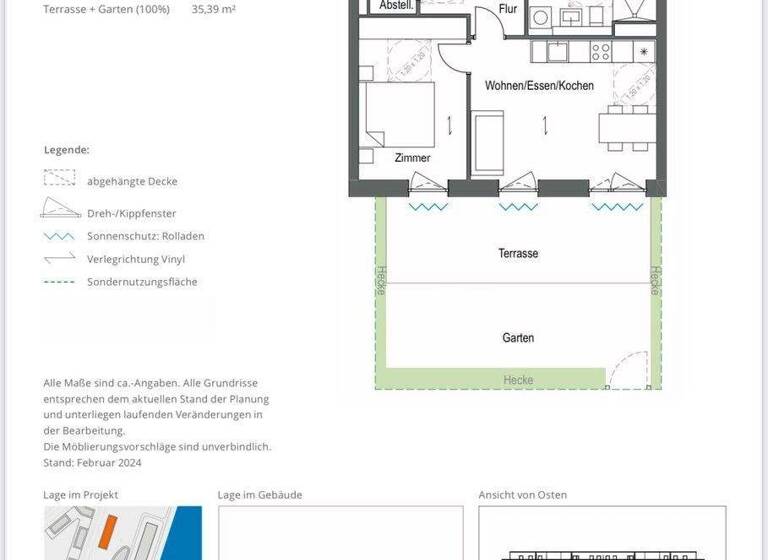 Wohnung zur Miete 1.250 € 2 Zimmer 58 m² EG Parkstraße 28 Spandau 13585