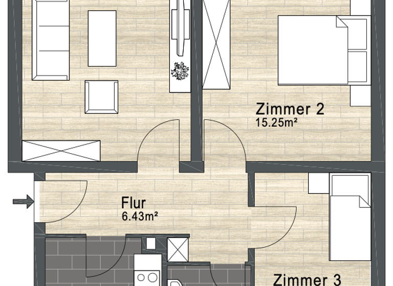 Wohnung zum Kauf 85.000 € 3 Zimmer 67 m² Hageberg Wolfsburg 38440
