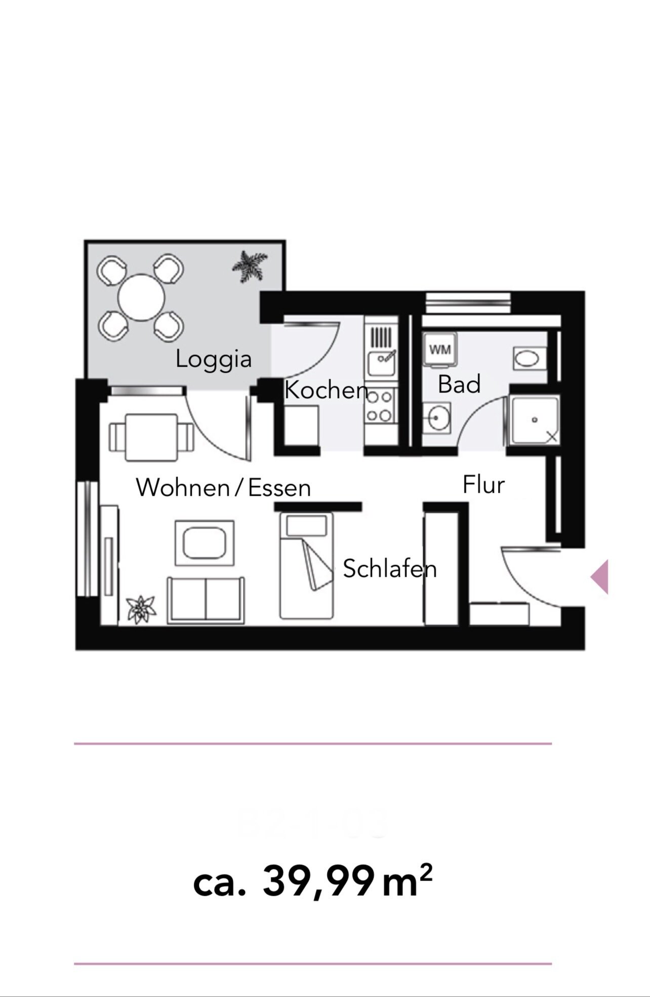 Wohnung zur Miete 695 € 1,5 Zimmer 40 m²<br/>Wohnfläche 3.<br/>Geschoss ab sofort<br/>Verfügbarkeit Muggenhof Nürnberg 90429