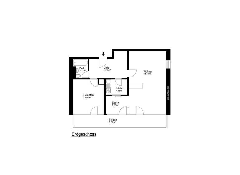 Wohnung zur Miete 1.310 € 3 Zimmer 82,6 m² 2. Geschoss Starnberg 82319
