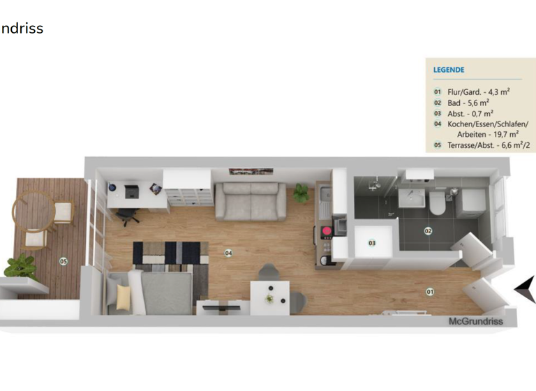 Studio zur Miete 570 € 1 Zimmer 34 m² 1. Geschoss Erlangen-Süd Erlangen 91052