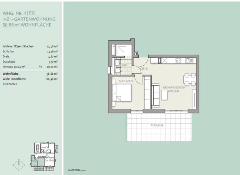 Wohnung zum Kauf - Erstbezug 650.000 € 2 Zimmer 56,9 m² frei ab sofort Hadern München 81375