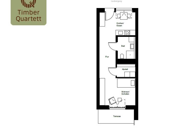 Wohnung zur Miete 304 € 2 Zimmer 43,2 m² 2. Geschoss Defreggerstraße 2 Künzelsau 74653