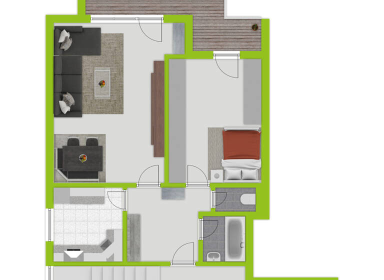 Wohnung zum Kauf 179.000 € 2 Zimmer 61 m²<br/>Wohnfläche Baienfurt Baienfurt 88255