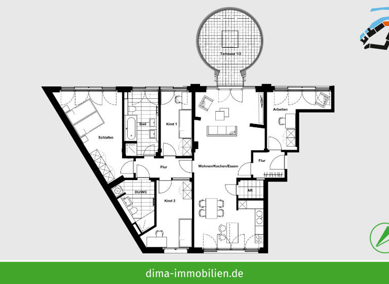 Penthouse zur Miete 1.825 € 5 Zimmer 142,5 m²<br/>Wohnfläche Dachgeschoss, 5.<br/>Geschoss 01.06.2025<br/>Verfügbarkeit Fabrikstraße 19 Schkeuditz Schkeuditz 04435