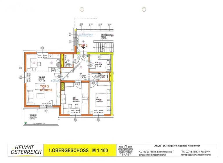 Wohnung zur Miete 715 € 3 Zimmer 81,2 m² 1. Geschoss Kirnberg an der Mank 3241