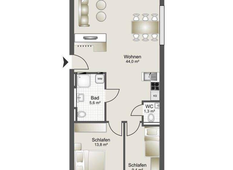 Wohnung zur Miete 1.050 € 3 Zimmer 74,2 m² frei ab sofort Helenenstraße Sankt Gilgen 5340