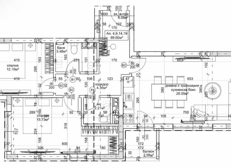Studio zum Kauf 220.000 € 3 Zimmer 100,8 m² Sofia