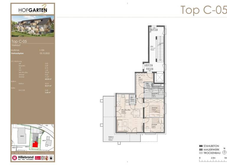 Wohnung zum Kauf 410.000 € 3 Zimmer 68,5 m² 1. Geschoss Hof bei Salzburg 5322