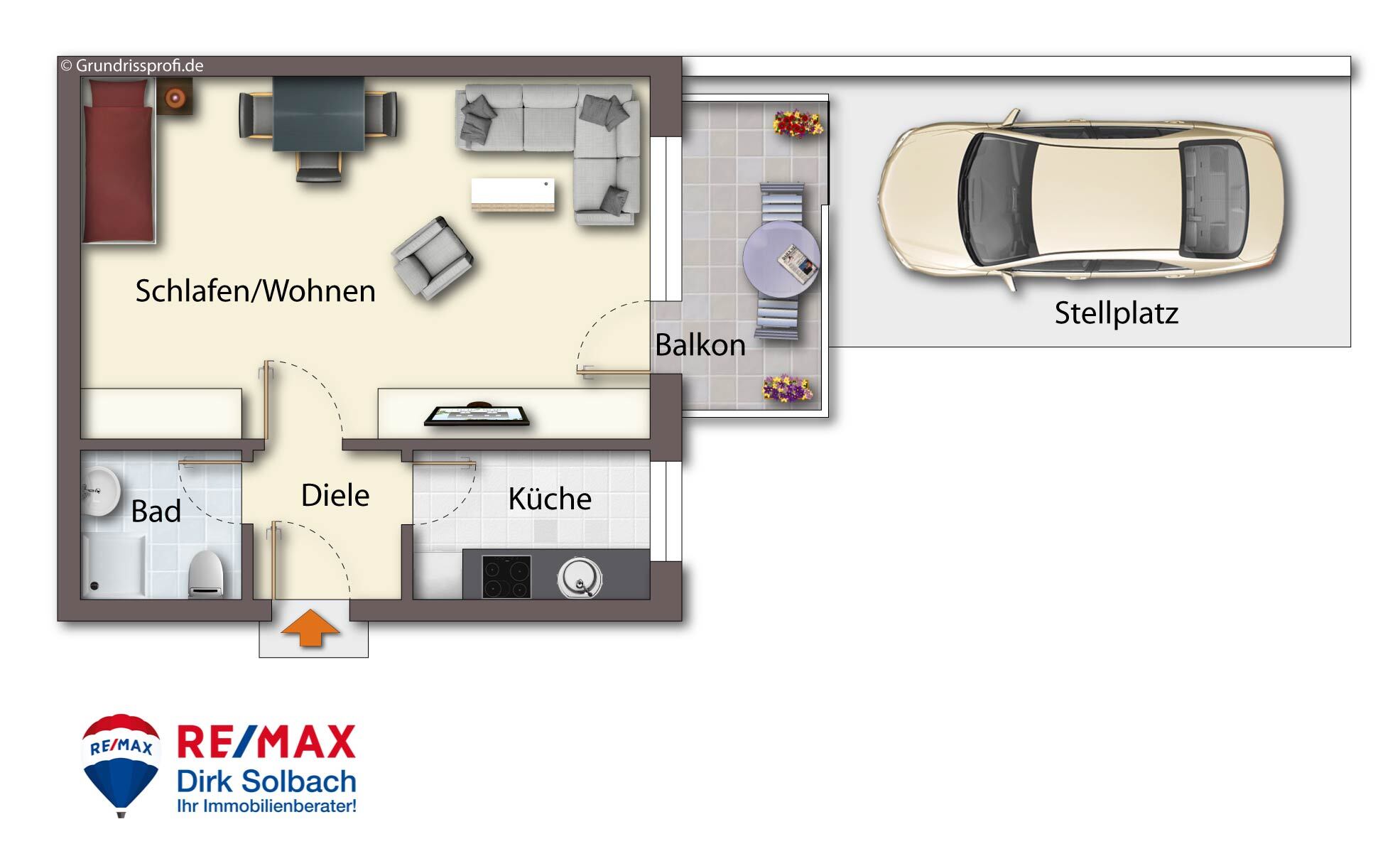 Wohnung zur Miete 700 € 1 Zimmer 43 m²<br/>Wohnfläche Heinrich-von-Tettingen Straße 16 Wallhausen Wallhausen 78465